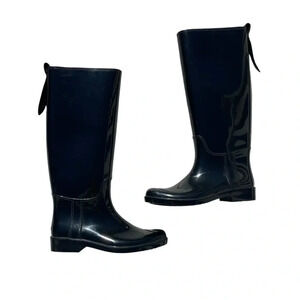 COACH Rainboots Talia Rub / Mat Black Boots Women’s Size 6